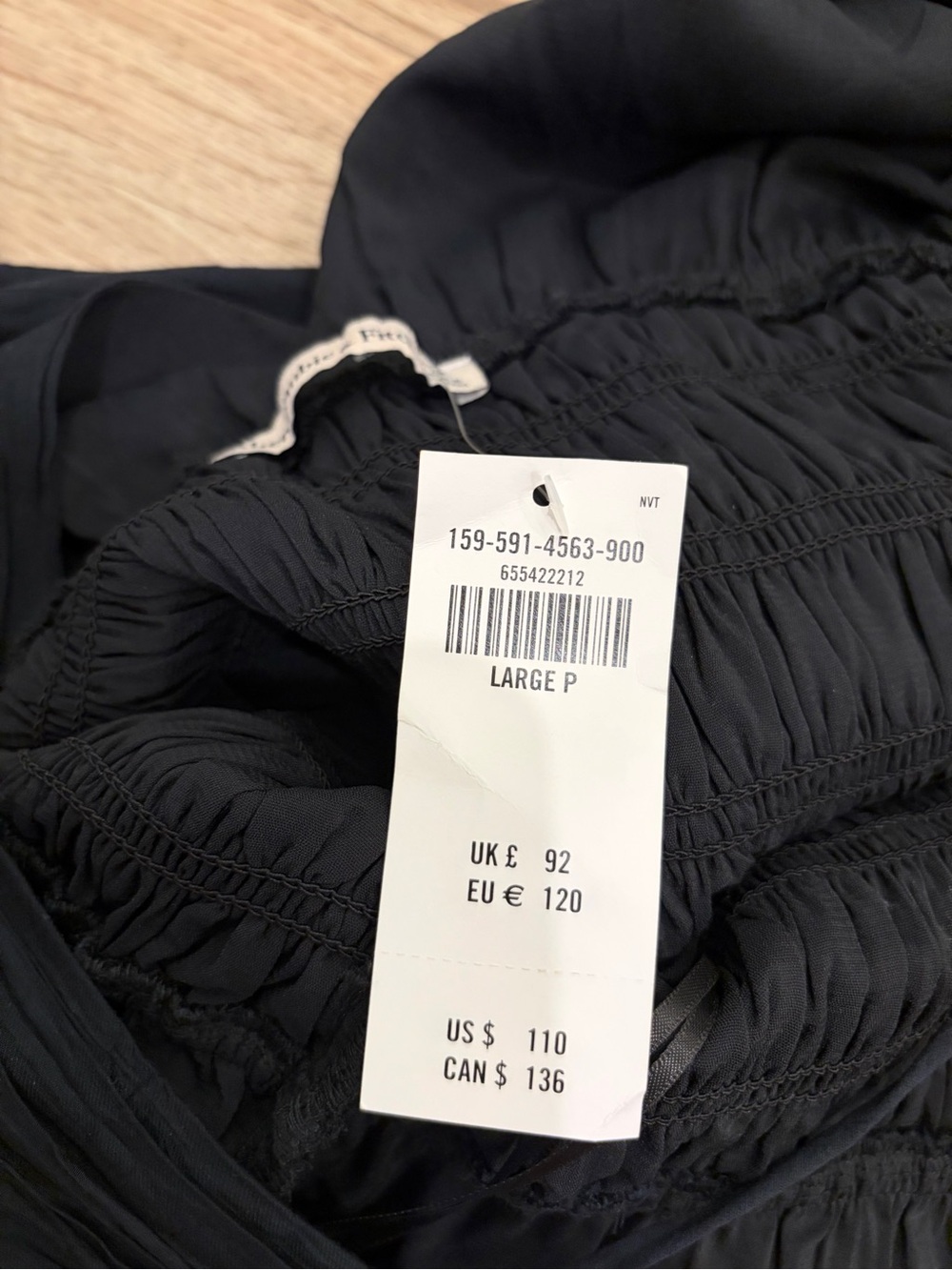 Abercrombie & Fitch Black V-Neck Maxi Dress size L - Picture 5 of 8
